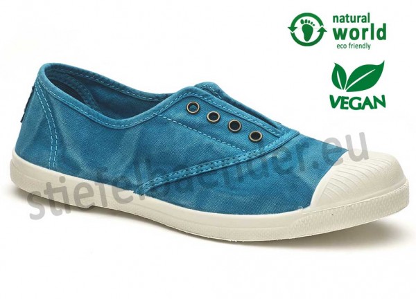 Veganer Sneaker 102E in caribbean (türkis)