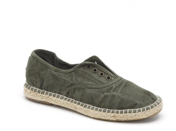 VEGANE ESPADRILLES von Natural World aus Spanien Farbe kaki