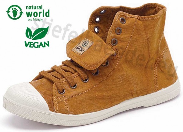 Natural World 107E - Vegane Sneaker, Farbe 646 Cuero (zimtgelb)