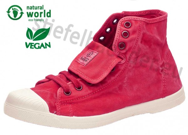 Natural World 107E - Vegane Sneaker, Farbe 652 Rojo (rot)