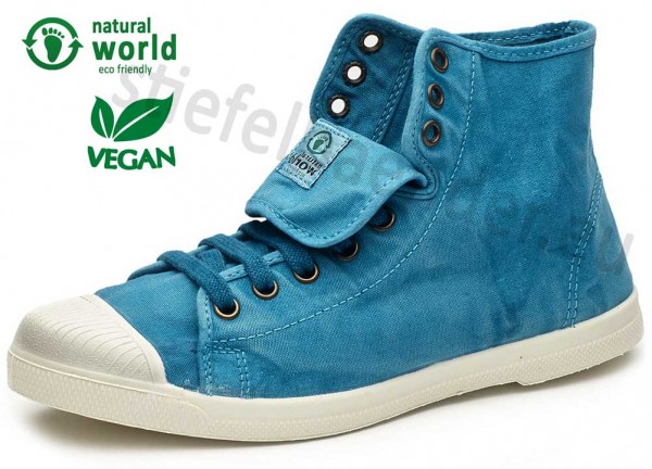 Natural World 107E - Vegane Sneaker, Farbe 643 Caribbean (türkis)