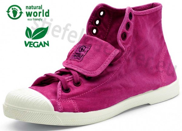 Natural World 107E - Vegane Sneaker, Farbe 612 Fucsia (magenta)