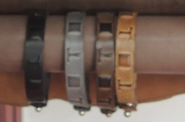 Lederarmband aus Italien mit Taukreuzen