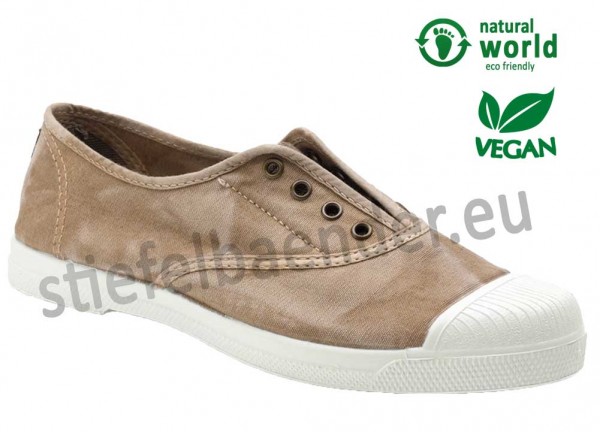 Vegane Sneaker 102E von Natural World aus Spanien Farbe beige