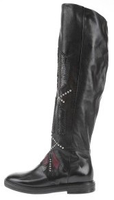 A.S.98 (Airstep) Kalbslederstiefel mit roten Intarsien Farbe: nero