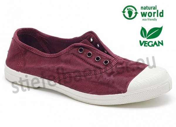 Veganer Sneaker 102E in burdeos (burgund)